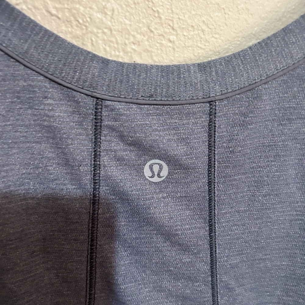 Lululemon Heathered Slate Gray Athletic Top